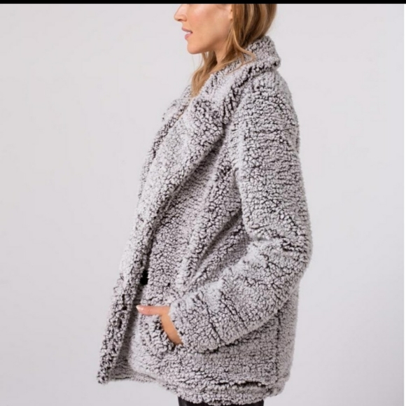 Nordstrom Thread & Supply Fleece Sherpa Peacoat - Picture 4 of 10